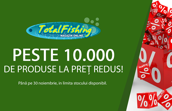 Peste 10 000 articole de pescuit cu pret redus la Total Fishing